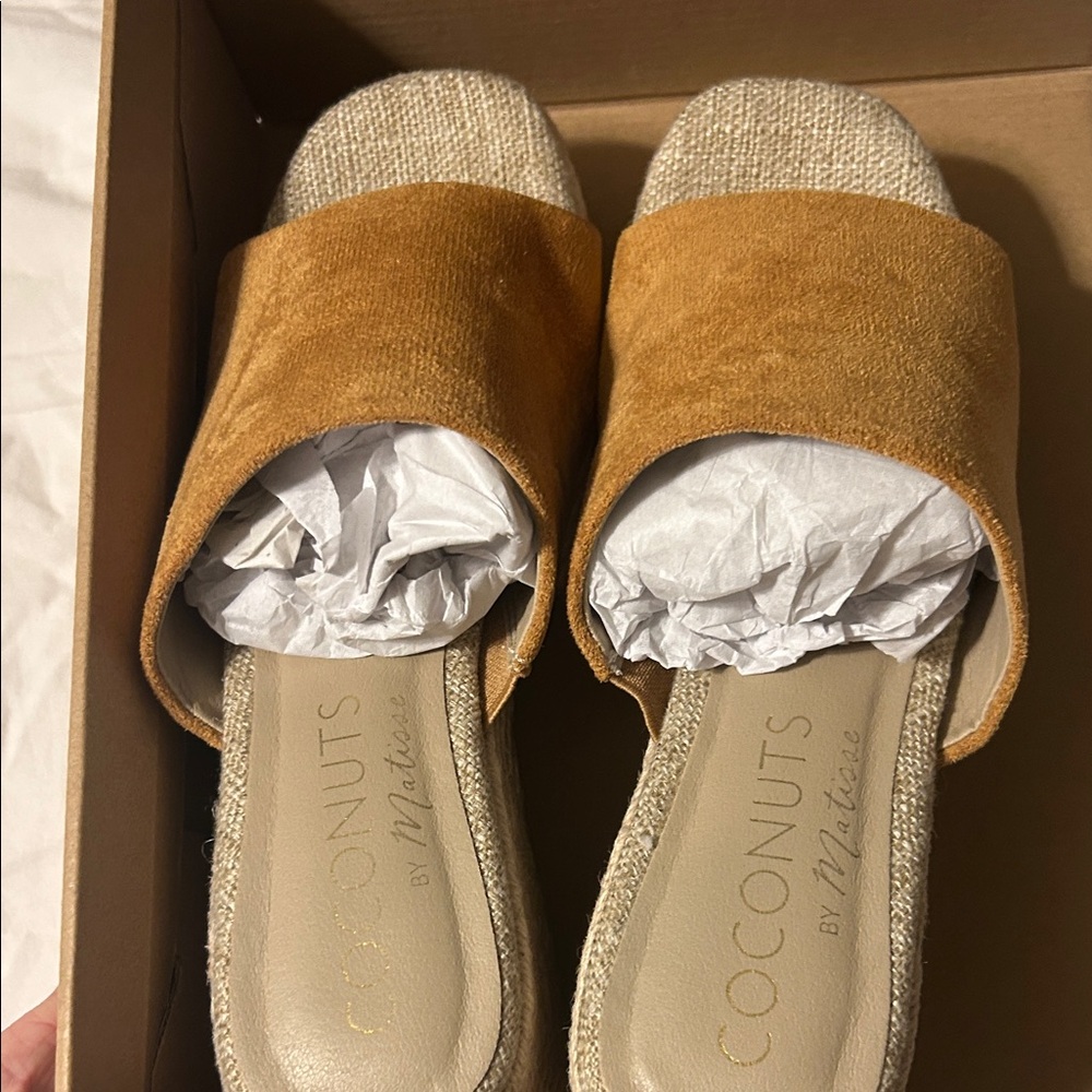 Coconuts by Matisse Suede Slide Mules in Mustard Yellow